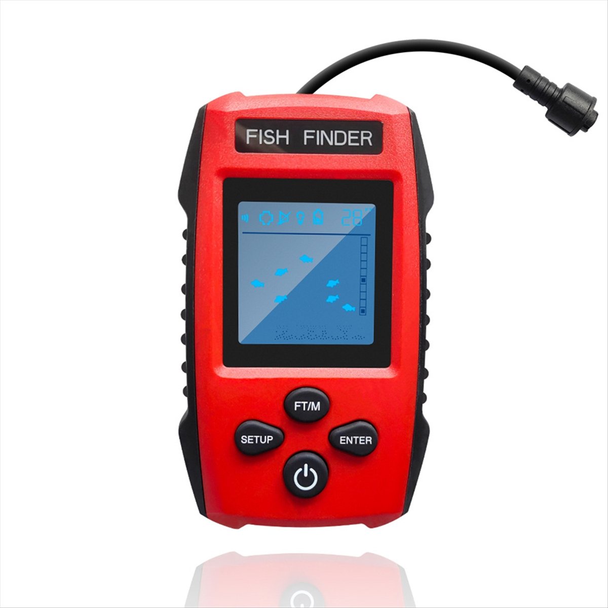 Transduser Sonar Berkabel LCD  - Fishing Depth Finder ulasan dan harga