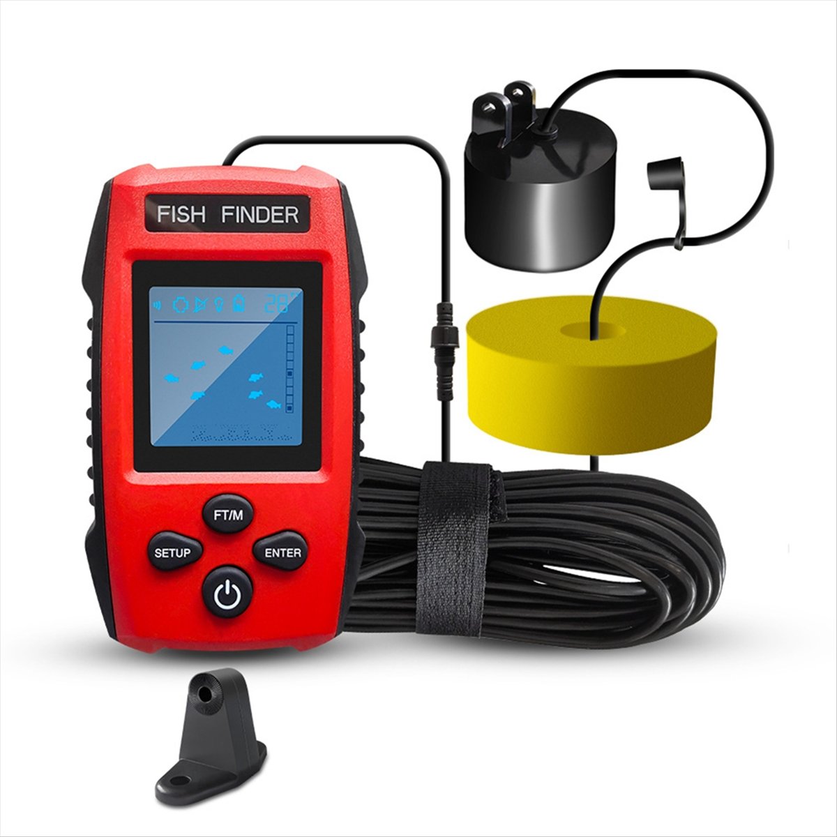 Transduser Sonar Berkabel LCD  - Fishing Depth Finder ulasan dan harga